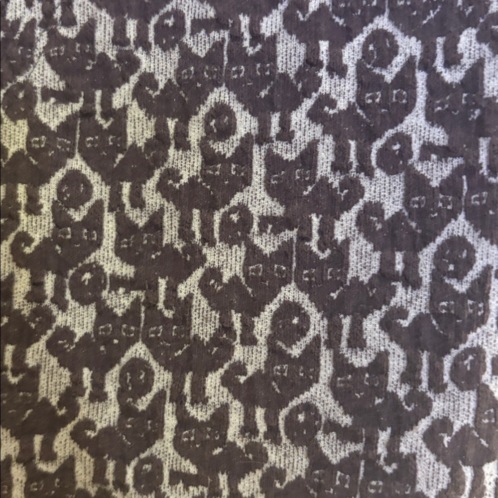 Maeve Brown & Gray Patterned Sleeveless Shell with Neck Bow/Knot - Picture 4 of 4